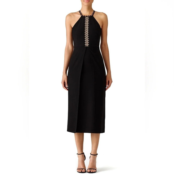 Yigal Azrouel Dresses & Skirts - Yigal Azrouel Giorgio Dress in Black size‎ 2 Runway Embroidered Halter Luxury
